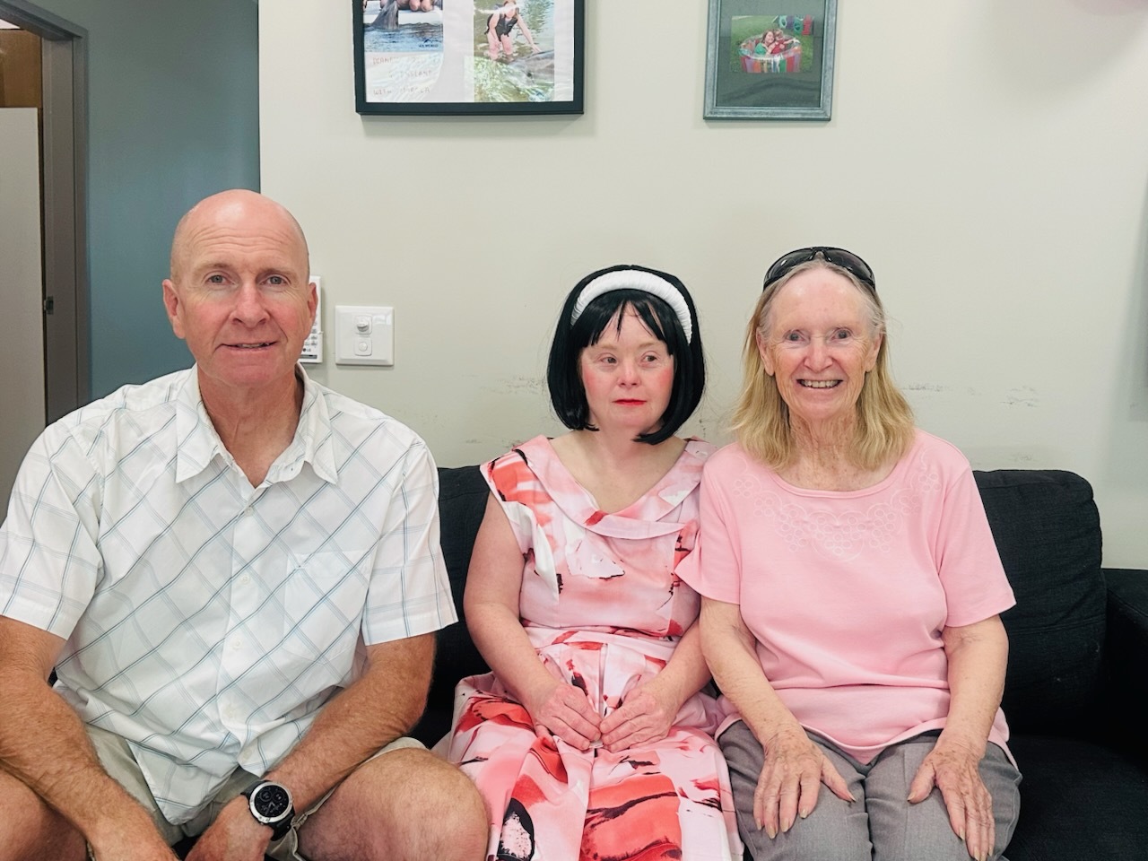 Diane with her mum and brother 