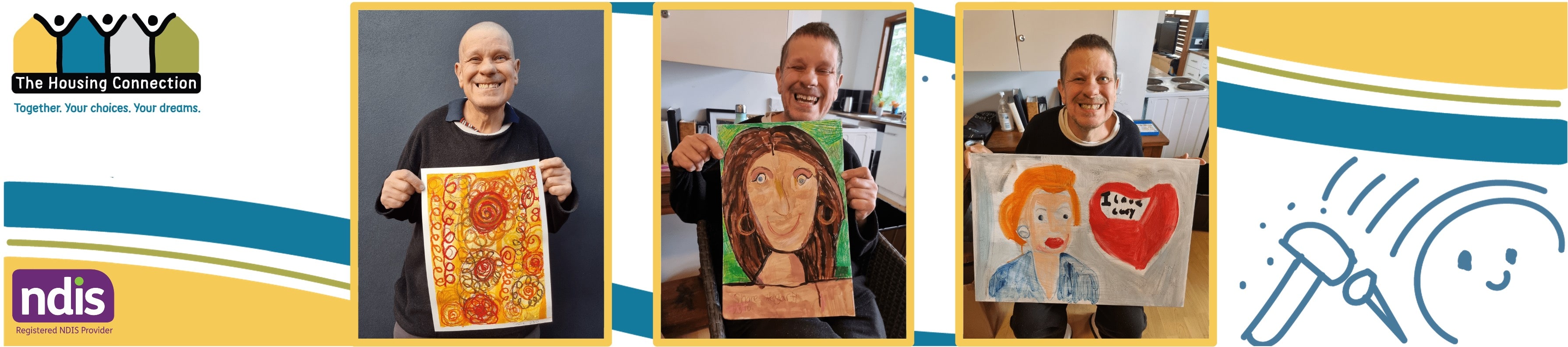 Featured image: The Housing Connection THC | Disability Support Services | Shane's Story - Read full post: Shane's Art Story